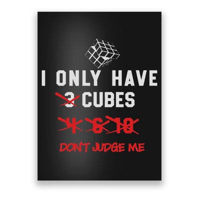I Only Want Puzzle Cube Funny Speed Cubing Math Poster