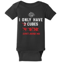 I Only Want Puzzle Cube Funny Speed Cubing Math Baby Bodysuit