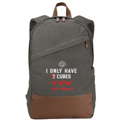 I Only Want Puzzle Cube Funny Speed Cubing Math Cotton Canvas Backpack
