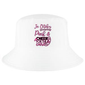 In October We Wear Pink Football Lovers Breast Cancer Cool Comfort Performance Bucket Hat