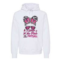 In October We Wear Pink And Watch Football Breast Cancer Premium Hoodie