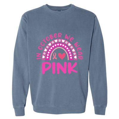In October We Wear Pink Garment-Dyed Sweatshirt