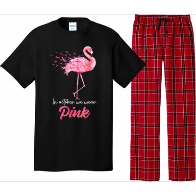 In October We Wear Flamingo Breast Cancer Awareness Meaningful Gift Pajama Set