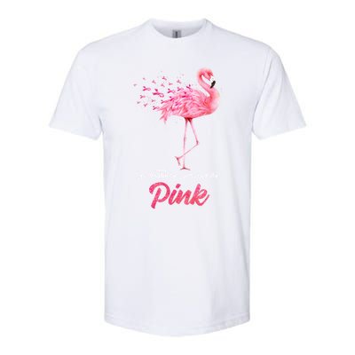 In October We Wear Flamingo Breast Cancer Awareness Meaningful Gift Softstyle CVC T-Shirt