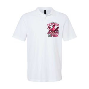 In October We Wear Pink Horse Leopard Pumpkin Breast Cancer Softstyle Adult Sport Polo