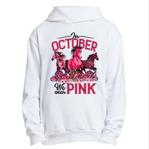 In October We Wear Pink Horse Leopard Pumpkin Breast Cancer Urban Pullover Hoodie