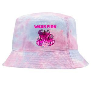 In October We Wear Pink Pumpkin Fall Tie-Dyed Bucket Hat