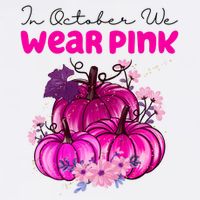 In October We Wear Pink Pumpkin Fall Cooling Performance Crew T-Shirt
