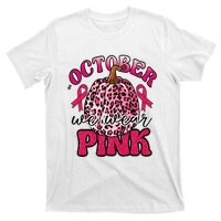 In October We Wear Pink Pumpkin Breast Cancer Awareness T-Shirt