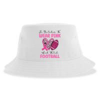 In October We Wear Pink And Watch Football Breast Cancer Sustainable Bucket Hat