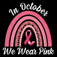 In October We Wear Pink Rainbow Ribbon Cooling Performance Crew T-Shirt