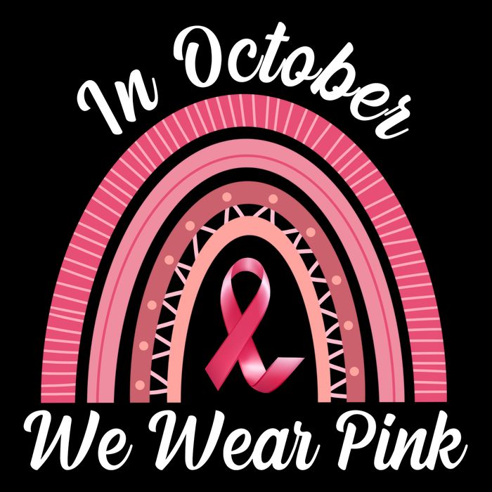 In October We Wear Pink Rainbow Ribbon Cooling Performance Crew T-Shirt