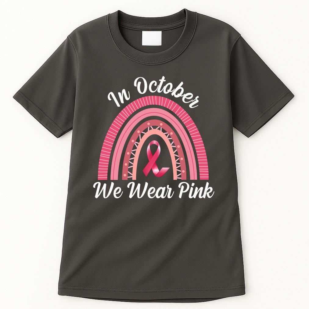In October We Wear Pink Rainbow Ribbon Tall T-Shirt