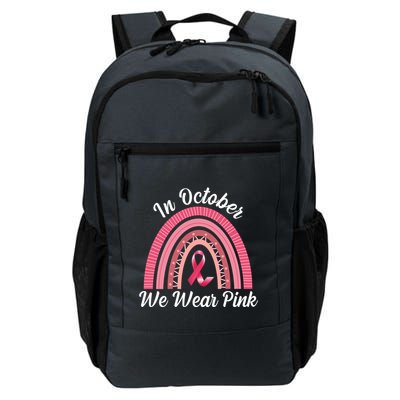 In October We Wear Pink Rainbow Ribbon Backpack