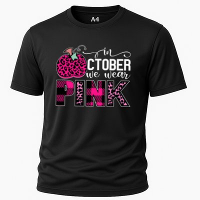 In October We Wear Pink Breast Cancer Pumpkin Performance Shirt