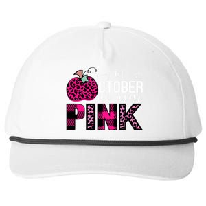 In October We Wear Pink Breast Cancer Pumpkin Snapback Five-Panel Rope Hat