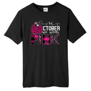 In October We Wear Pink Breast Cancer Pumpkin Tall Fusion ChromaSoft Performance T-Shirt