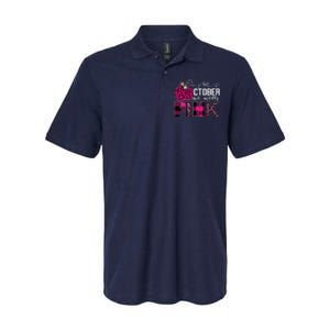 In October We Wear Pink Breast Cancer Pumpkin Softstyle Adult Sport Polo