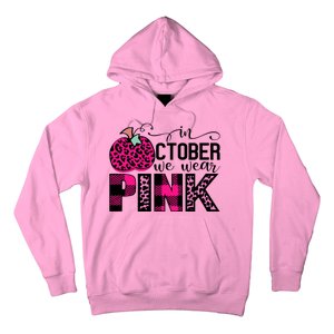 In October We Wear Pink Breast Cancer Pumpkin Hoodie