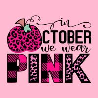 In October We Wear Pink Breast Cancer Pumpkin Poster