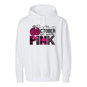 In October We Wear Pink Breast Cancer Pumpkin Garment-Dyed Fleece Hoodie