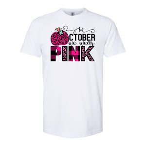 In October We Wear Pink Breast Cancer Pumpkin Softstyle CVC T-Shirt