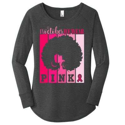 In October We Wear P.I.Nk. Ribbon Breast Cancer Awareness Women's Perfect Tri Tunic Long Sleeve Shirt