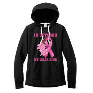 In October We Wear Cool Gift Women's Fleece Hoodie