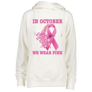 In October We Wear Cool Gift Womens Funnel Neck Pullover Hood