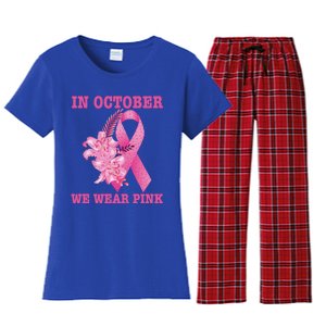 In October We Wear Cool Gift Women's Flannel Pajama Set