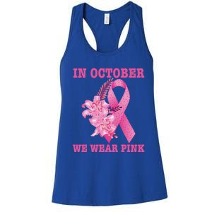 In October We Wear Cool Gift Women's Racerback Tank