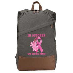 In October We Wear Cool Gift Cotton Canvas Backpack