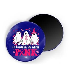 In October We Wear Pink Ghost Halloween Magnet