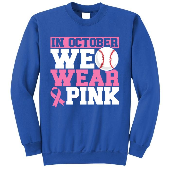 In October We Wear Pink Breast Cancer Support Gift Sweatshirt