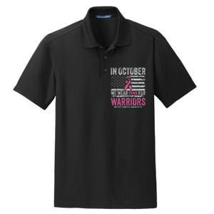 In October We Wear Pink For Warrior Breast Cancer Awareness Dry Zone Grid Polo