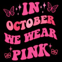 In October We Wear Pink Breast Cancer Butterflies Impact Tech Backpack