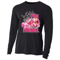 In October We Wear Pink And Watch Football Breast Cancer Cooling Performance Long Sleeve Crew