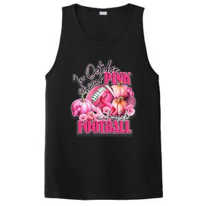 In October We Wear Pink And Watch Football Breast Cancer PosiCharge Competitor Tank