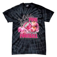 In October We Wear Pink And Watch Football Breast Cancer Tie-Dye T-Shirt