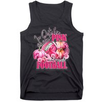 In October We Wear Pink And Watch Football Breast Cancer Tank Top