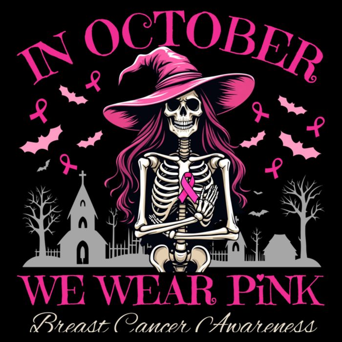 In October We Wear Vintage Skeleton Witch Funny Gift Cooling Performance Crew T-Shirt