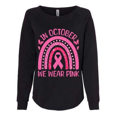 In October We Wear Pink Rainbow is perfect for October Fall Womens California Wash Sweatshirt