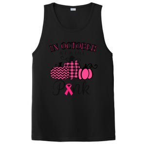 In October We Wear Thanksgiving Breast Cancer Awareness Gift PosiCharge Competitor Tank