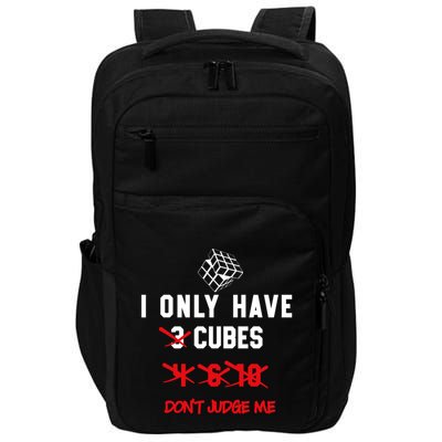 I Only Want Puzzle Cube Funny Speed Cubing Math Gift Impact Tech Backpack