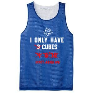 I Only Want Puzzle Cube Funny Speed Cubing Math Gift Mesh Reversible Basketball Jersey Tank