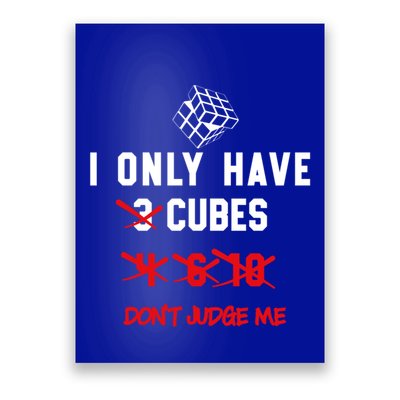 I Only Want Puzzle Cube Funny Speed Cubing Math Gift Poster