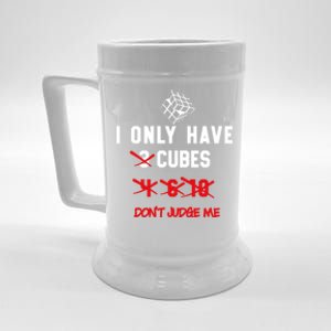 I Only Want Puzzle Cube Funny Speed Cubing Math Gift Beer Stein