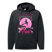 In October We Wear Pink Halloween Breast Cancer Performance Fleece Hoodie