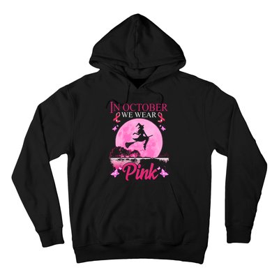 In October We Wear Pink Halloween Breast Cancer Hoodie