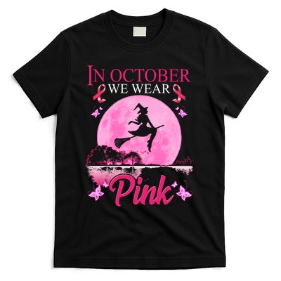 In October We Wear Pink Halloween Breast Cancer T-Shirt